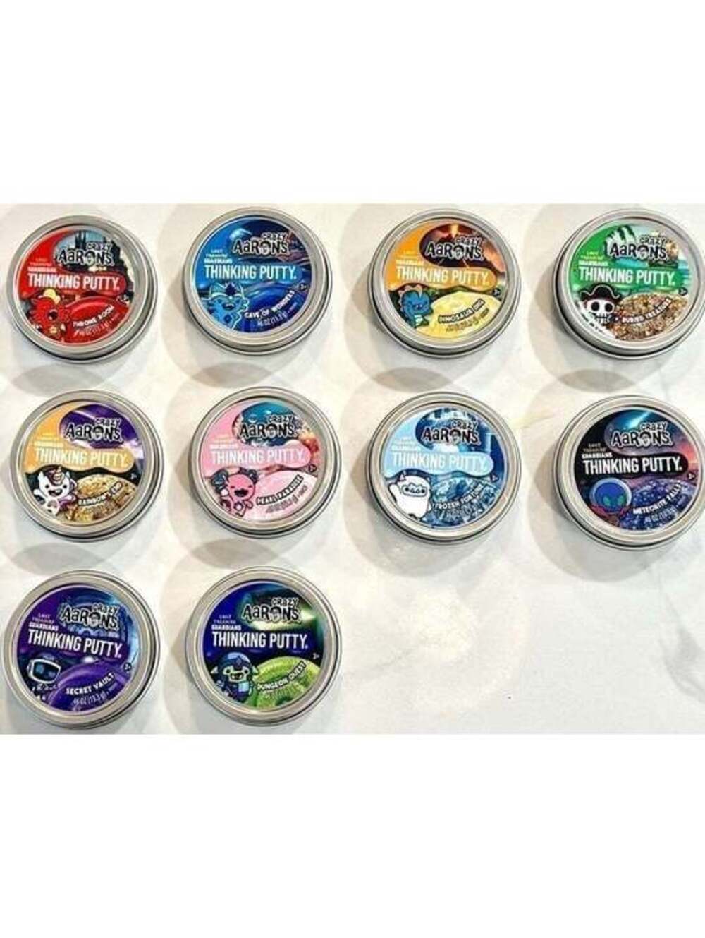 10 Complete Set - Crazy Aaron's Thinking Putty Lost Treasure Guardians - All 10!